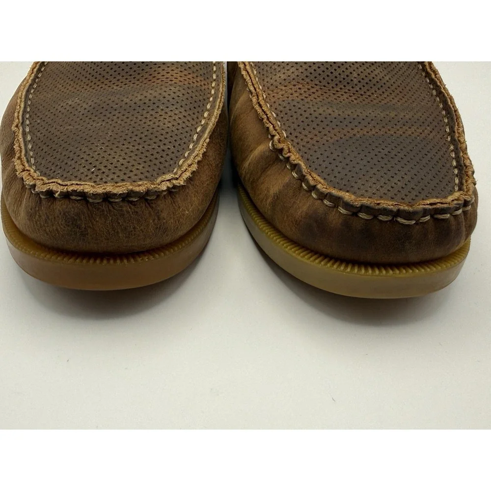 BedStu Uncle Larry Loafers Drivers Shoes 9.5 Brown Moccasins Distressed Slip On